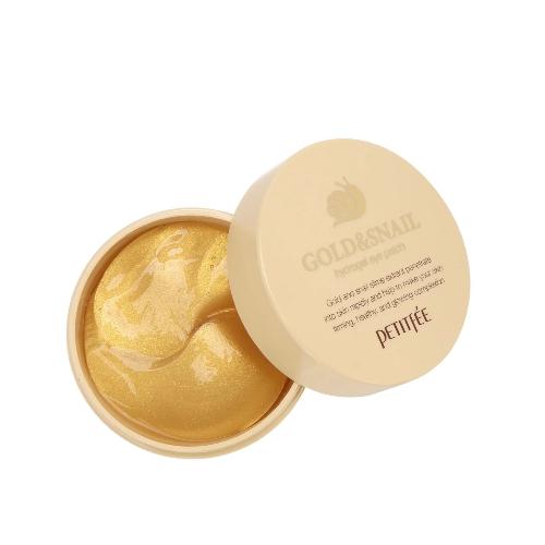 Гидрогелевые патчи для век с муцином улитки Petitfee Hydro Gel Eye Patch Gold & Snail