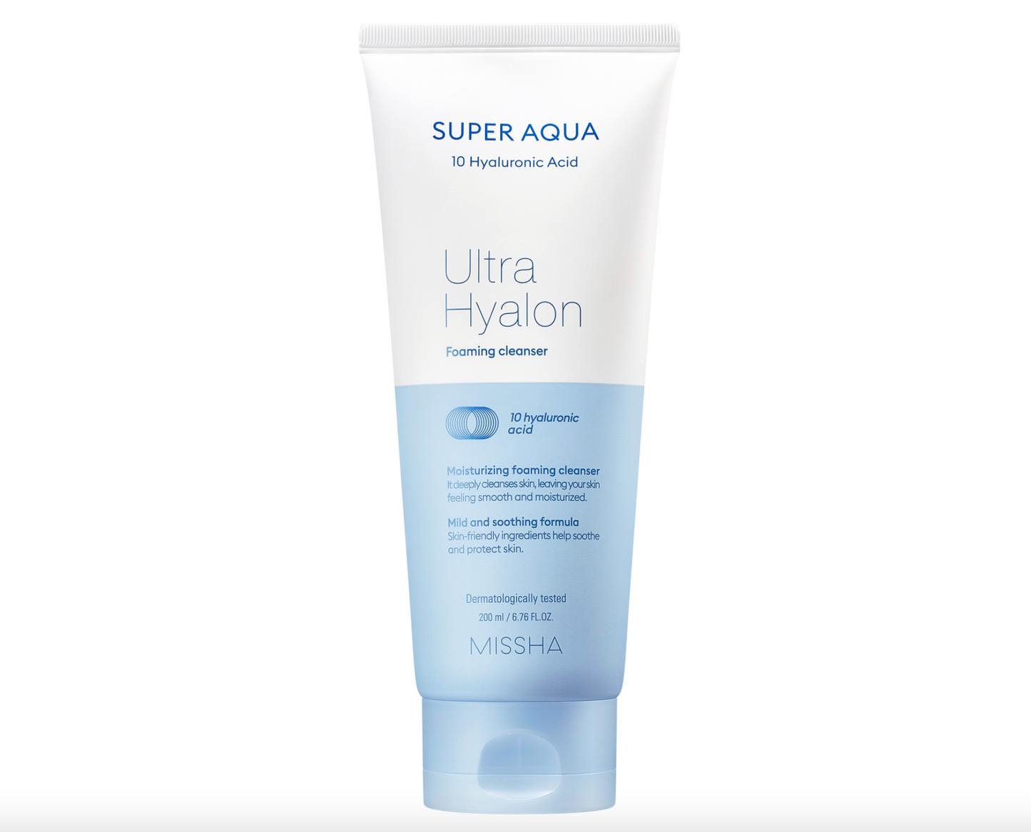 Увлажняющая пенка с гиалуроновой кислотой Missha Super Aqua Ultra Hyalron Cleansing Foam