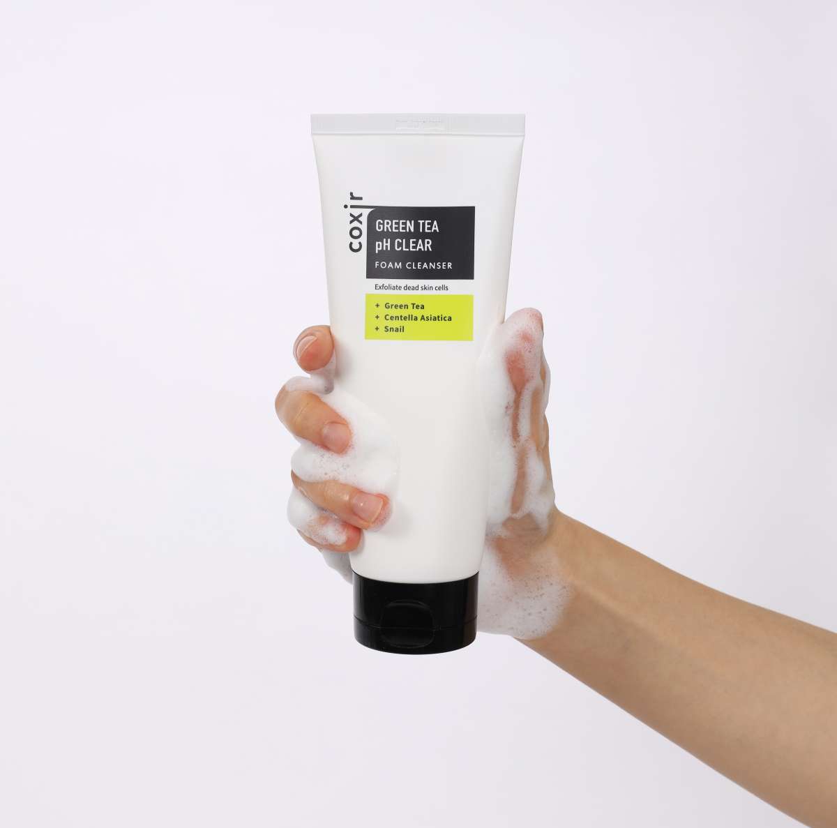 Очищающая пенка для жирной кожи Coxir Green Tea pH Clear Foam Cleanser